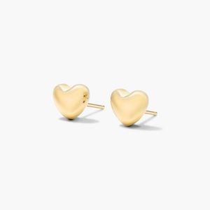 New Womans 9k GP Minimalist Tiny Heart Romantic Casual Love Stud Earrings